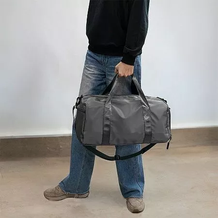 Сумка спортивная "Gym"; серая; 45х21х20 см; полиэстер