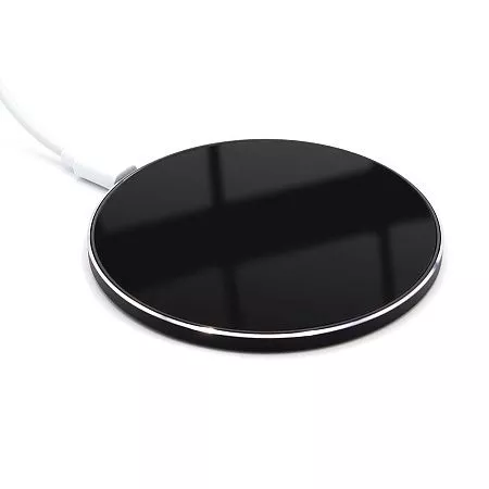Беспроводное зарядное устройство Gravy с подсветкой и гравировкой, черный