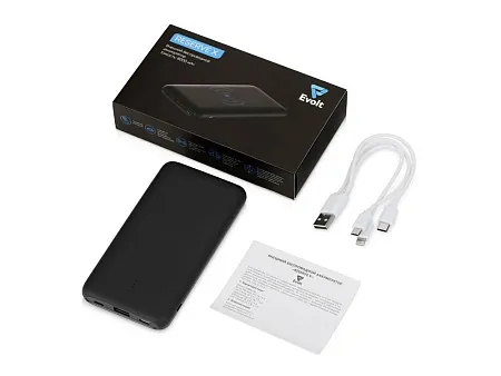 Внешний беспроводной аккумулятор с подсветкой лого Reserve X, 8000 mAh