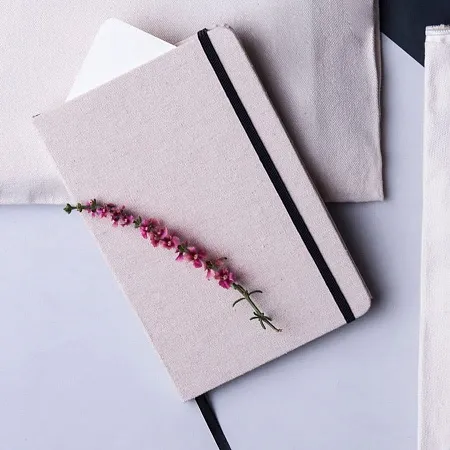 Блокнот для записей TELMAK, белый, хлопок, 14 x 21 x 1.5 cm  