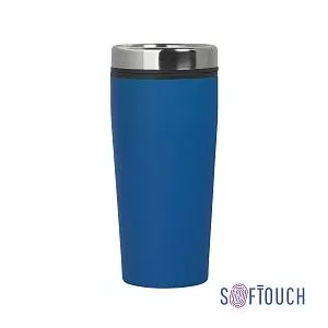 Термостакан "Европа", покрытие soft touch, 0,5 л., синий