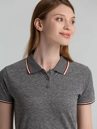 Рубашка поло женская PANAME WOMEN, черный меланж