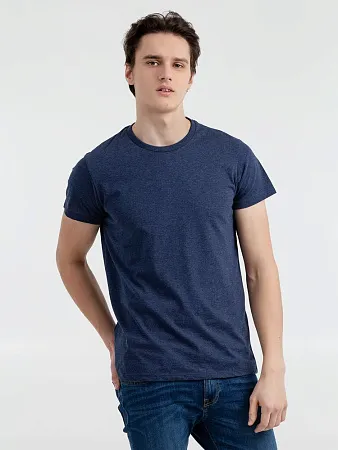 Футболка мужская приталенная REGENT FIT 150, синий меланж