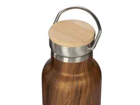 Вакуумный термос Britewood S2, 370 мл, бамбуковая крышка, крафтовый тубус