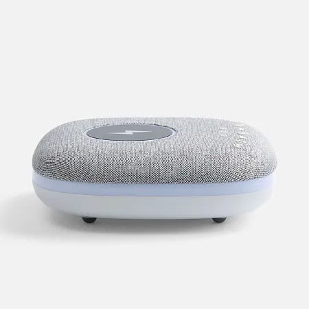 Bluetooth колонка с беспроводной зарядкой и подсветкой Terrafonic, серая