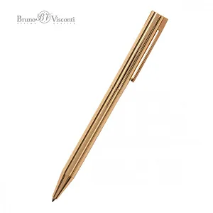 РУЧКА  "BERGAMO" ШАРИКОВАЯ АВТОМАТИЧЕСКАЯ, МЕТАЛЛИЧЕСКИЙ КОРПУС ЗОЛОТО, 0.7 ММ, СИНЯЯ