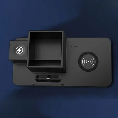 Настольный органайзер Medow c беспроводной зарядкой 15W, черный