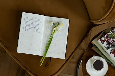 Ежедневник Nubuk, недатировнный, черный