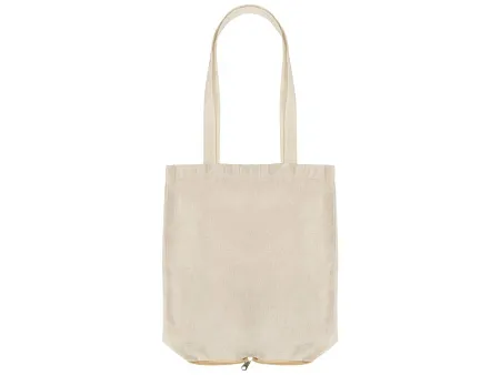 Складная сумка Jute из хлопка и джута с карманом