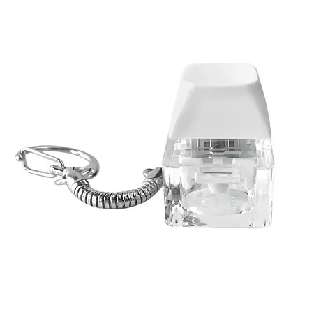 Брелок PUSH ME с LED подсветкой, Белый