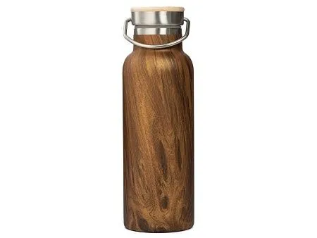 Вакуумный термос Britewood S2, 370 мл, бамбуковая крышка, крафтовый тубус