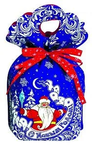 МЕШОЧЕК ДЕДУШКА МОРОЗ синий до 600 г (22)