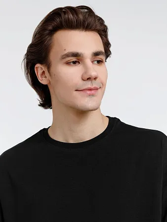 Футболка оверсайз унисекс с длинным рукавом Сity Sapiens, черная