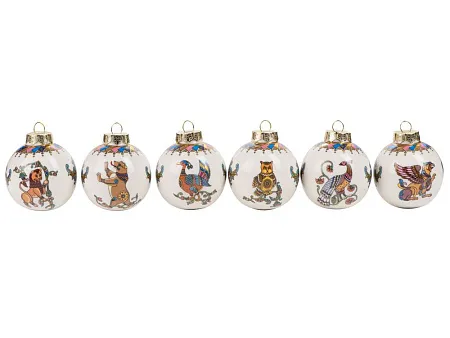 Набор новогодних шаров, 6 шт