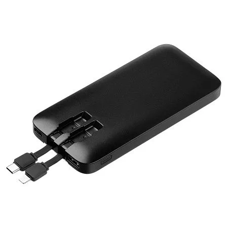 Внешний аккумулятор с подсветкой, Optima, 10000 mAh, черный