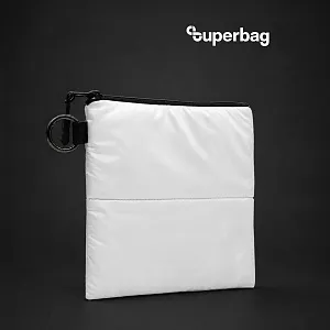 Органайзер для мелочей Superbag Bubble, стёганый, на молнии, с креплением на кольцо-карабин