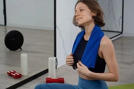 Спортивное полотенце Vigo S, синее