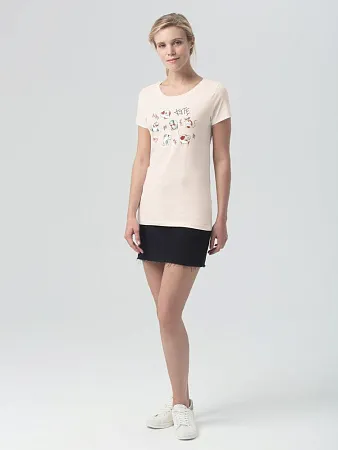 Футболка женская «Котэ», розовая