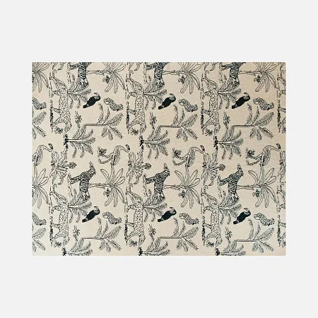 Плед Savanna, белый с синим