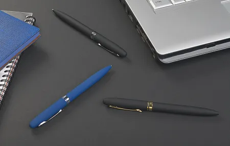 Ручка шариковая "Moon", черный, покрытие soft touch