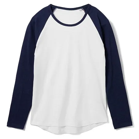 Футболка женская с длинным рукавом Milky LSL, белая с черным