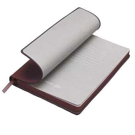 Бизнес-блокнот "LADY", формат А5, бордовый, блок в клетку