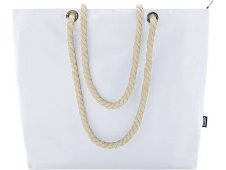 Пляжная сумка-холодильник Panama GRS из переработанных материалов с ручками-шнурками