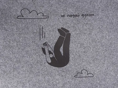 Сумка-шоппер Stratum фетровая с термотрансфером