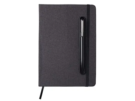 Блокнот А5 NotaBene с металлической шариковой ручкой и подставкой для телефона