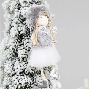 Новогоднее украшение рождественский ангел Бэгис,белый