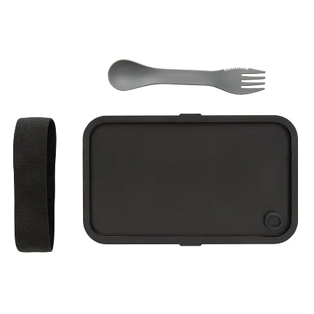 Ланч-бокс из переработанного полипропилена со столовым прибором (стандарт GRS)