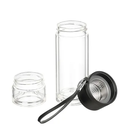 Бутылка стеклянная с двойными стенками, Terso, 300 ml