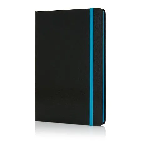 Блокнот на резинке с цветным срезом, А5