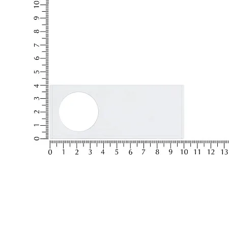 Лейбл из ПВХ с вырезом «Круг», белый