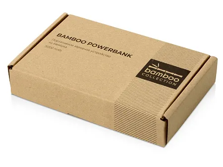 Внешний аккумулятор из бамбука Bamboo, 5000 mAh