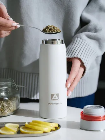 Термокружка «Арктика 420» с ситечком, белая