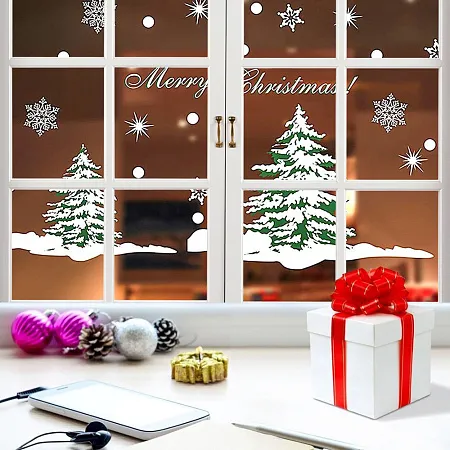 Самоклеящаяся наклейка (елки 1 шт. в рулоне), мультиколор