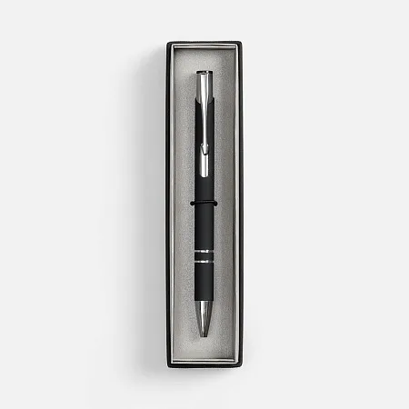 Ручка шариковая Keskus Soft Touch в футляре, черная