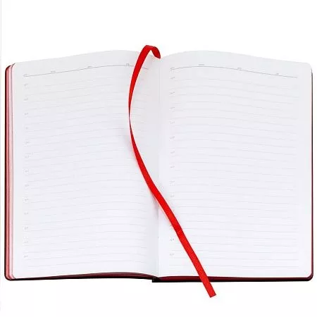 Ежедневник Bookmark, недатированный, черный с красным