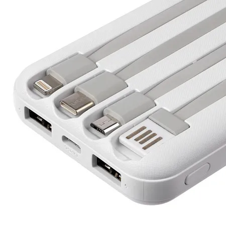 Внешний аккумулятор OMNI QI 10000 мАч, черный