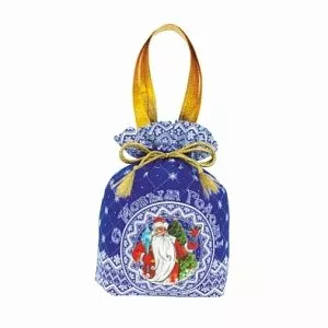 №6 МЕШОЧЕК УЗОРНЫЙ синий 1000 грамм новогодний подарок классический