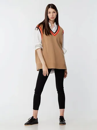 Жилет оверсайз унисекс Cornell в сумке, бежевый