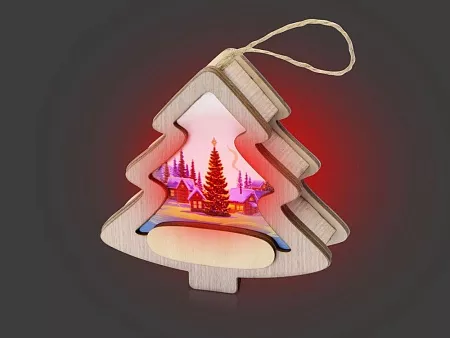 Новогодняя подвеска с подсветкой Шар с индивидуальным дизайном