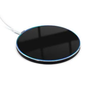 Беспроводное зарядное устройство Gravy с подсветкой и гравировкой, черный