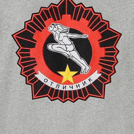 Толстовка на молнии Gourji "Отличник" серая L