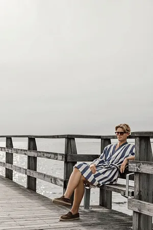 Халат VINGA Ornos из переработанного хлопка GRS, L/XL