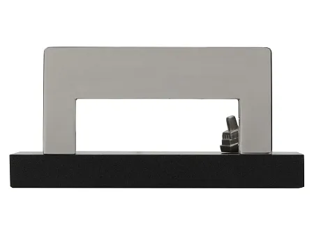 Подставка для визиток Круиз, серебристый/черный 