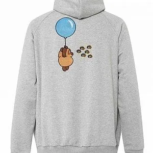 Толстовка на молнии Gourji "Винни-Пух" серая XXL