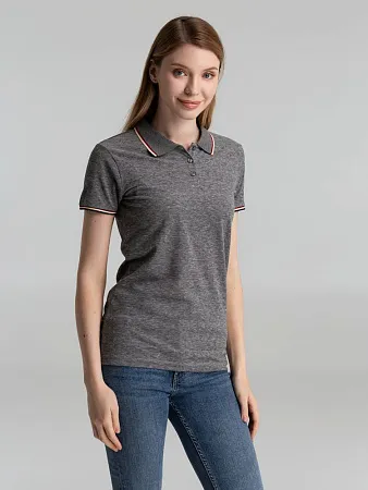 Рубашка поло женская PANAME WOMEN, черный меланж