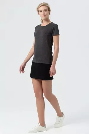 Футболка женская REGENT FIT WOMEN, черный меланж